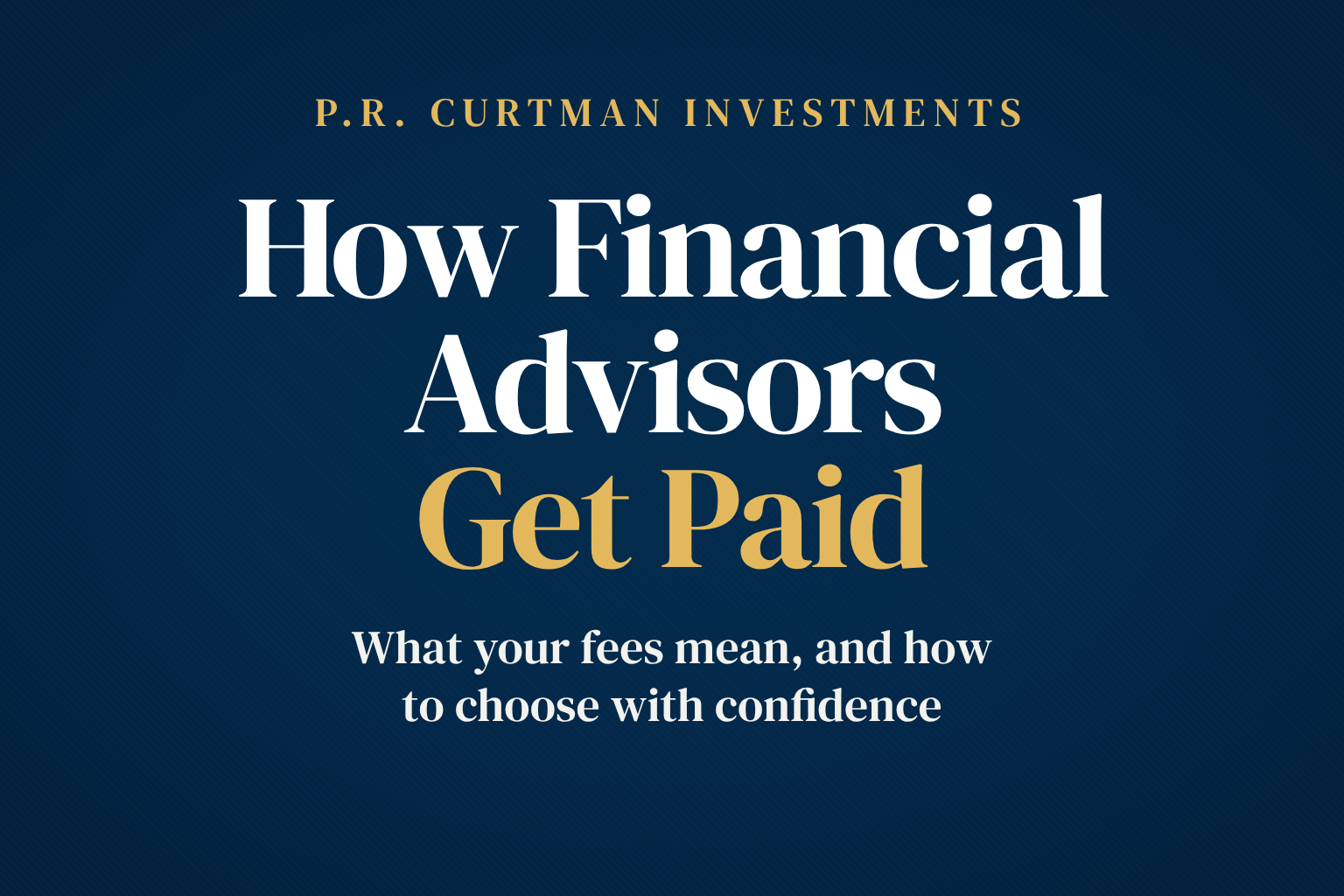 How Financial Advisors Get Paid guide cover